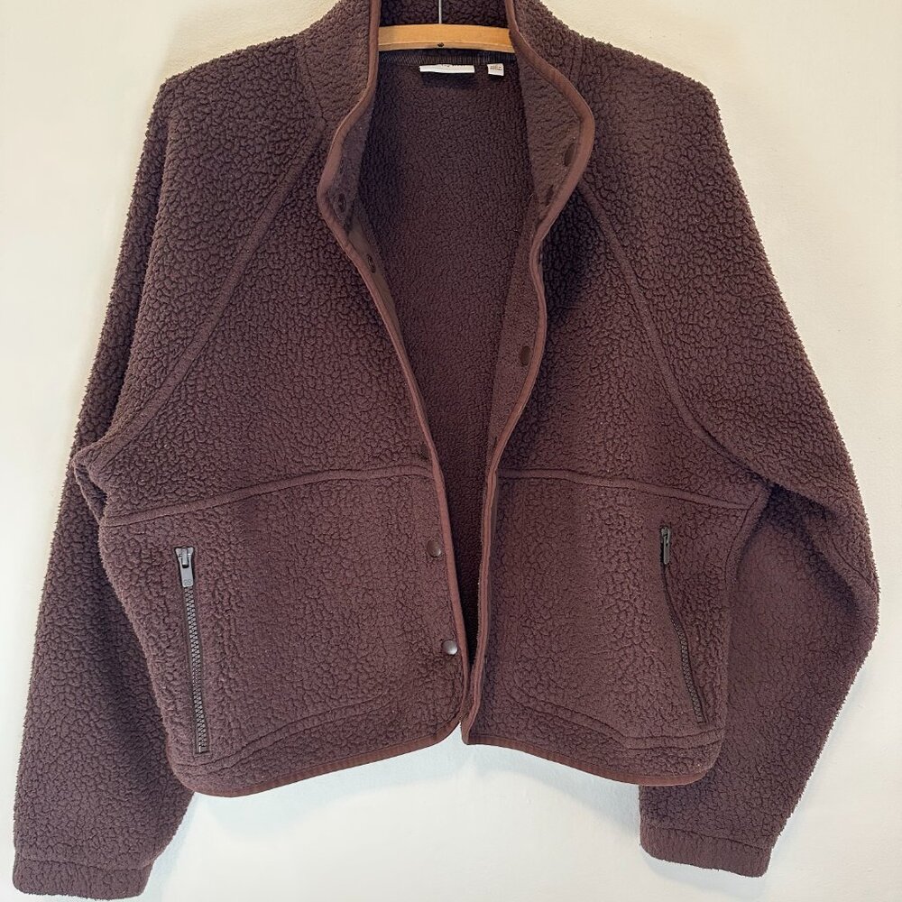 Sunday Best Brown Sherpa Button-Up Jacket - Picture 7 of 8